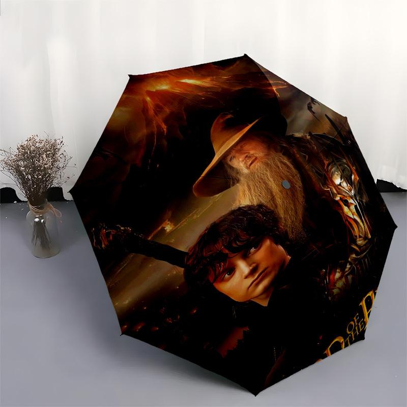 1pc Lord of the Rings Trilogy Umbrella with Plastic Handle,Suitable for All Seasons Travel Outdoor Multi-functional UmbrellaDCS243