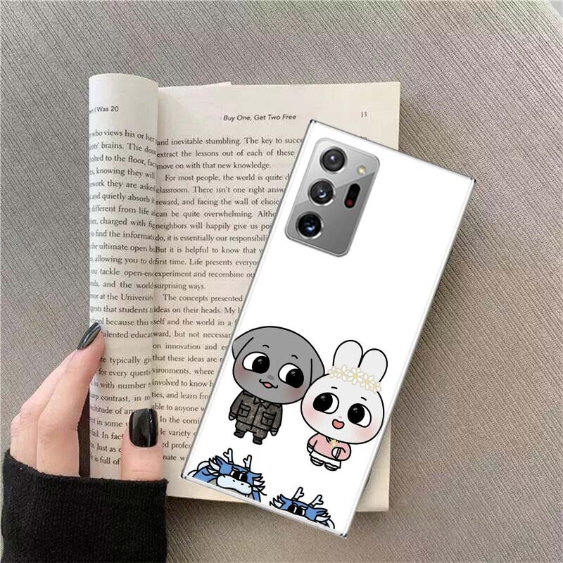 Cute Cartoon K-Kkamang Phone Case For Samsung Galaxy S25 Edge S24 S23 FE S22 S26 Ultra S21 S20 S10 Plus Capa Soft