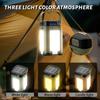 Foldable 4-Leaf Clover LED Lantern, Super Bright 360 Illumination,Solar Power, with Hook, for Camping, Fishing, Blackout, Durable Outdoor Light