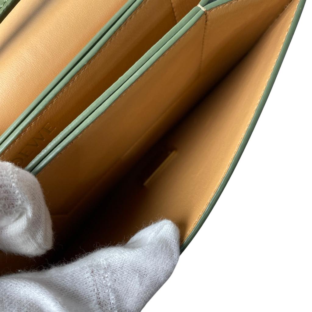 Used LOEWEShoulder Bag Green System Leather Women