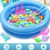 Inflatable fish pond children's magnetic fishing toy pool kindergarten puzzle parent-child game multiplayer collaboration