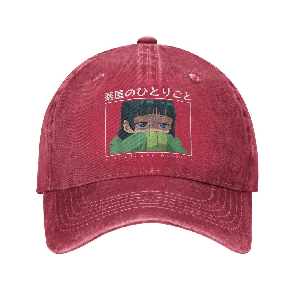 Apothecary Diaries Maomao Niedliche Anime Trend Waifu Baseballkappen Used Baumwolle Snapback Unisex Damen Outdoor Verstellbare Mütze