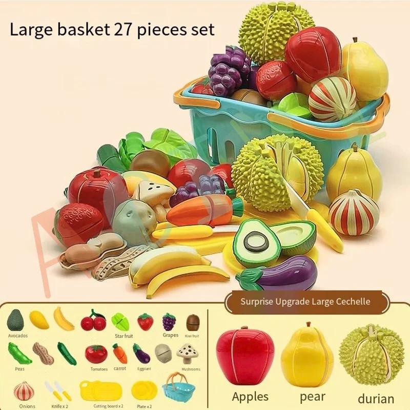 Children Toys Cutting Fruits and Vegetables Set for Kids Pretend Play Simulation Kitchen Toy Montessori Baby Toys for Girls Boys