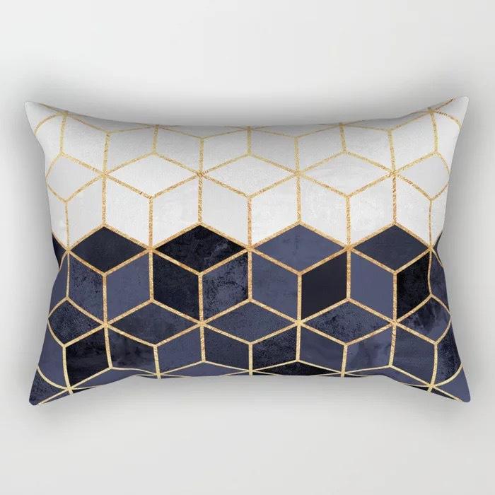 Geometric Letter Peach Leather Velvet Pillowcase Office Car Pillowcase