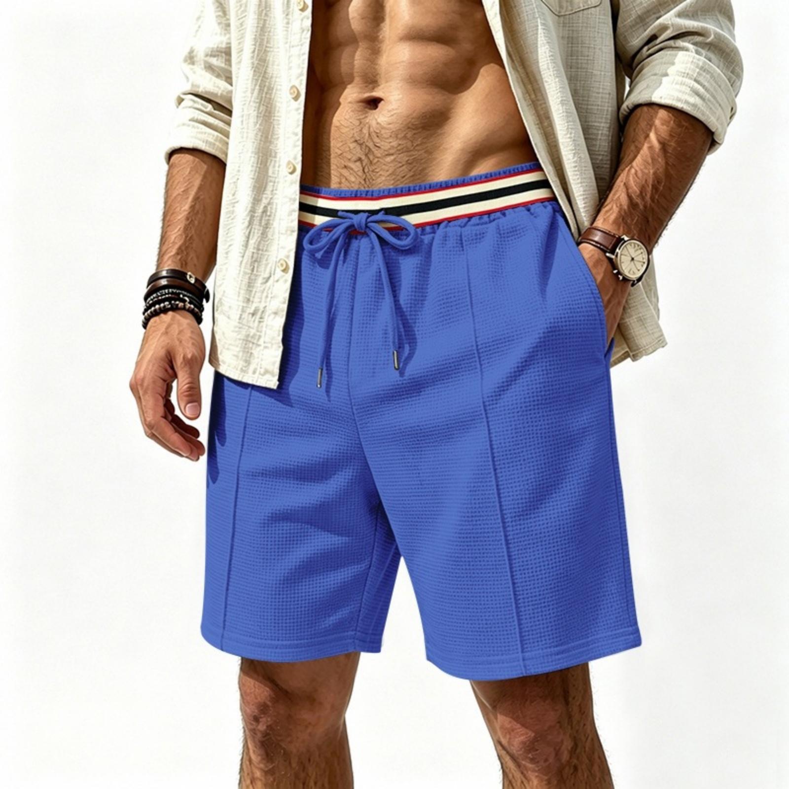 

Men Casual Athletic Shorts with Drawstring Waistband and Side Pockets Relaxed Fit Breathable Lightweight Design for Everyday Wear M
