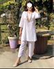 Southeast Asian Ethnic Mid-Sleeve Solid Color Sports Suit - Large Size Two-Piece Casual Set
