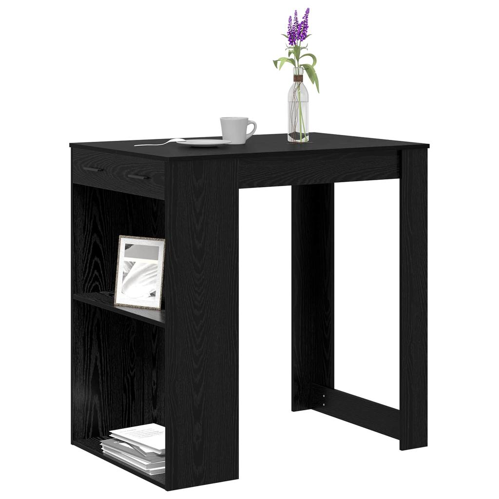 Bartisch in Black Oak Look 102 x 70 x 103.5 cm Engineered Wood