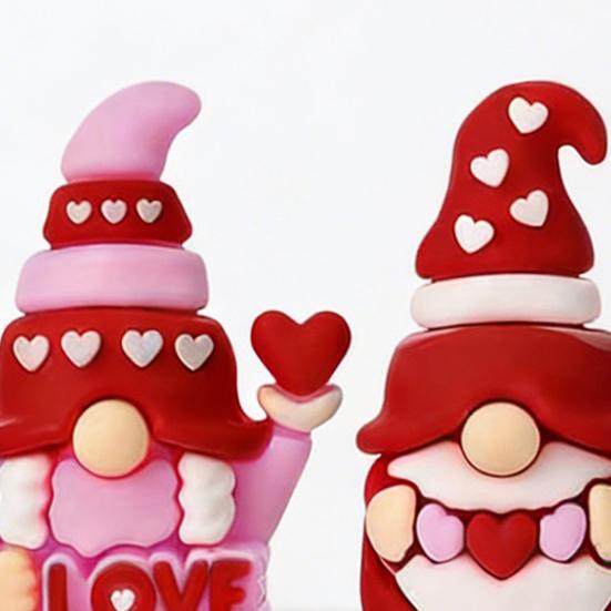 Elf Doll Valentine's Day Mini Gnomes Set Resin Figurines Romantic Pink Red Heart Decor Party Favors Tiered Tray Display Hide And Seek Toys