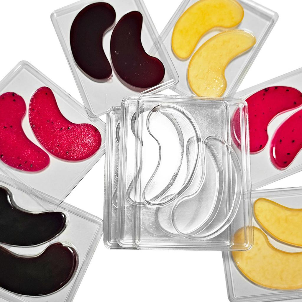 24 Paar Augenpads Form Kunststoff Transparent Augenpflaster Formen Tablett für Gesichtsmaskenmaschine