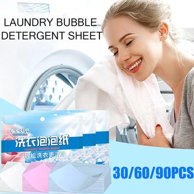 90/60/30pcs Laundry Powder Nano Ultra Concentrated Laundry Soap Mild Laundry Powder Tablets Cleaning Products Washing Machine Supplies