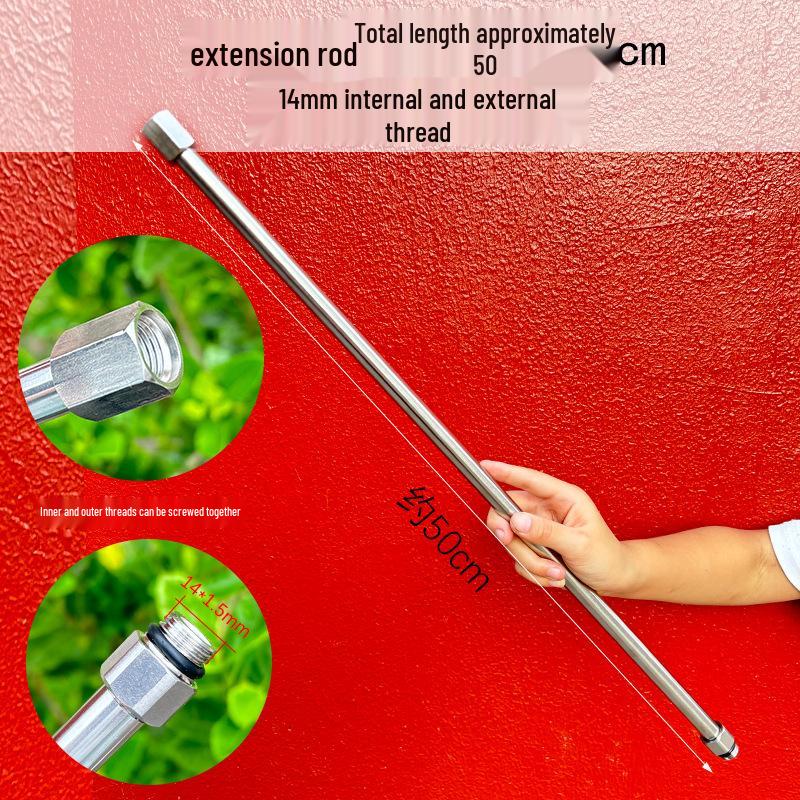 High-Pressure Washer 39cm Stainless Steel Extension Wand with 1/4" Quick Connect Male/Female Connector.