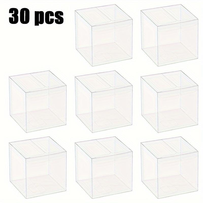 

30 шт. Прозрачная пластиковая подарочная коробка 2x2x2 дюйма Свадебные сувениры Печенье Кекс Индивидуальная упаковка Дисплейная коробка Pack of 30