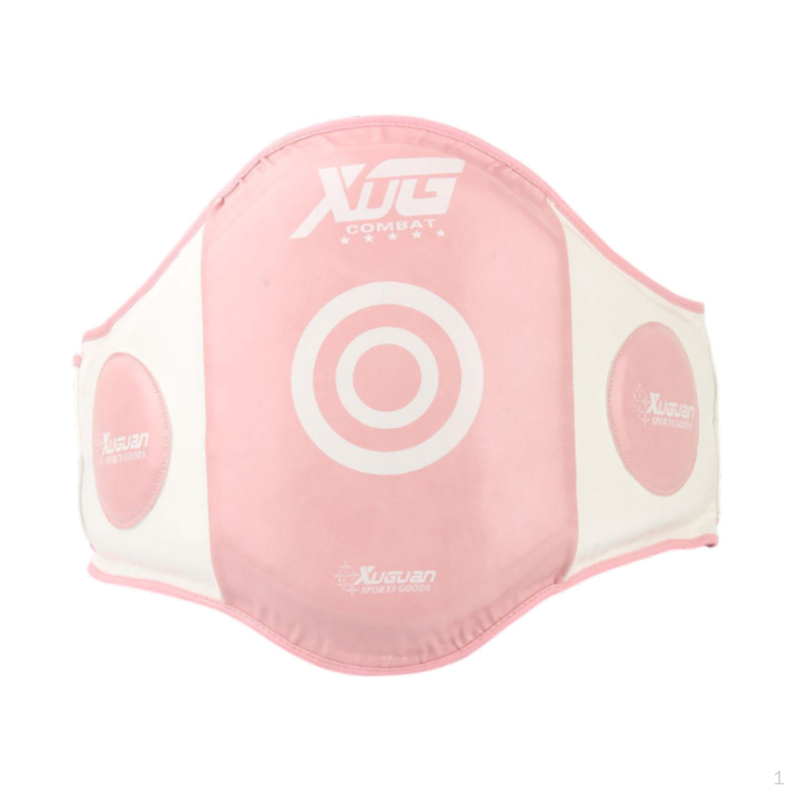 

Боксерский протектор для тела, защитная накладка на живот, регулируемая защита, защитное снаряжение для спарринга по муай-тай розовый