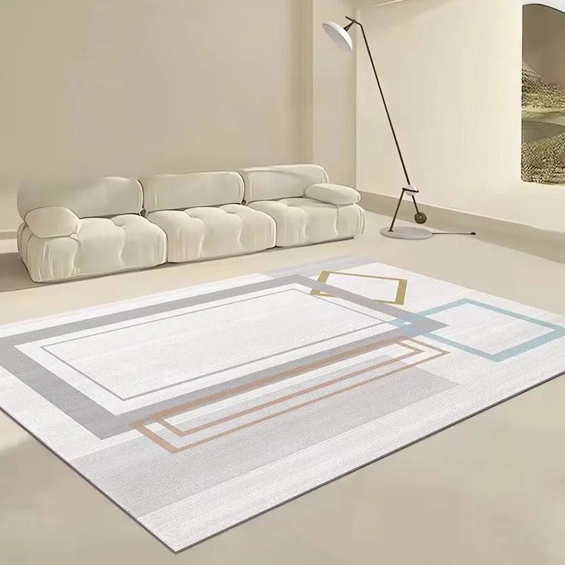 Living Room Carpet Bedroom High-density Loop Pile Rug Large Area Simple Style Foot Mat Dirt-resistant Easy To Care Floor Mats