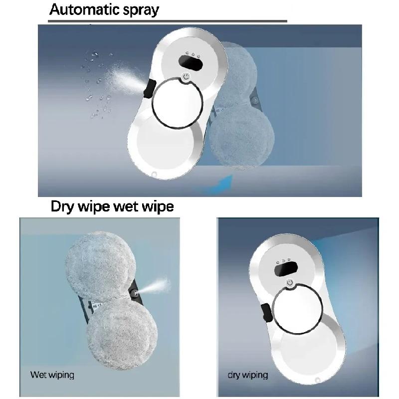 Smart Water Spray Window Cleaner, Fully Automatic Household Glass Cleaning Tool, Wet and Dry Dual-use, Ultra-thin Glass Cleaner.
