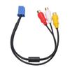 6 Pin AV 3040 Port Car 3RCA Cable Adapter Audio Vedio Connector for DVD Navigation Headunit