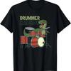 Funny Drummersaurus T Rex Dinosaur Drummer Gift Dino Drums T-Shirt