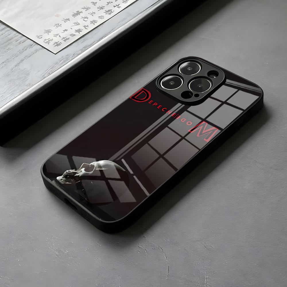 D-Depeche Mode Rock-ES Band Phone Case Glass For IPhone 16 15 14 Pro Max 13 12 Mini 11 X XS XR 8 Plus For Lovely Samsung S 25 24