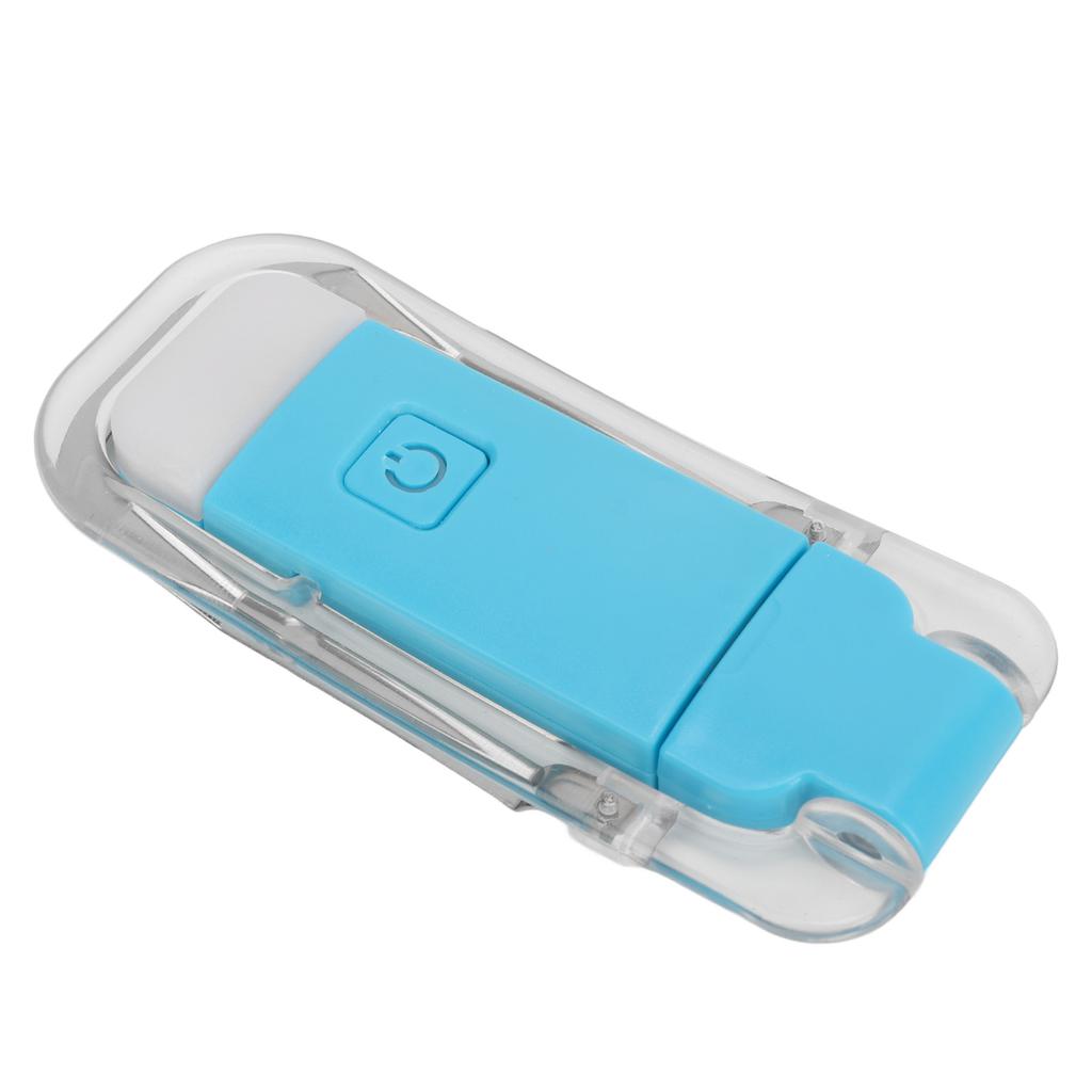 LED Bookmark Light USB Rechargeable 3 Brightness Warm White Light Portable Clip On Reading Lamp for Night Reading Blue