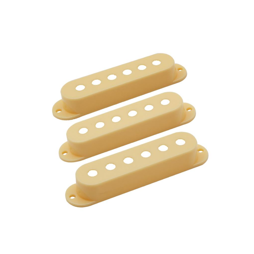 FLEOR 3pcs Plastic ST Guitar Pickup Covers Single Coil Covers for Electric Guitar