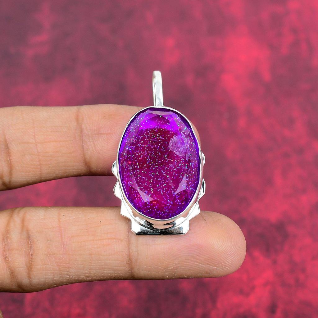 Pink Australian Opal 925 Solid Sterling Silver Pendant, Handmade Gemstone Pendant Jewelry, Gifts For Wife Brand New Pendant