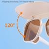 Polarized Sunglasses Multifunctional Anti Sunburn Sun Glasses with Sun Visor Men Women Outdoor Camping Fishing Shades Eyewear