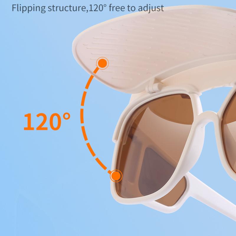 Polarized Sunglasses Multifunctional Anti Sunburn Sun Glasses with Sun Visor Men Women Outdoor Camping Fishing Shades Eyewear