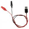 USB Male Female Power Cord 60CM with For Alligator Clips for DC Current