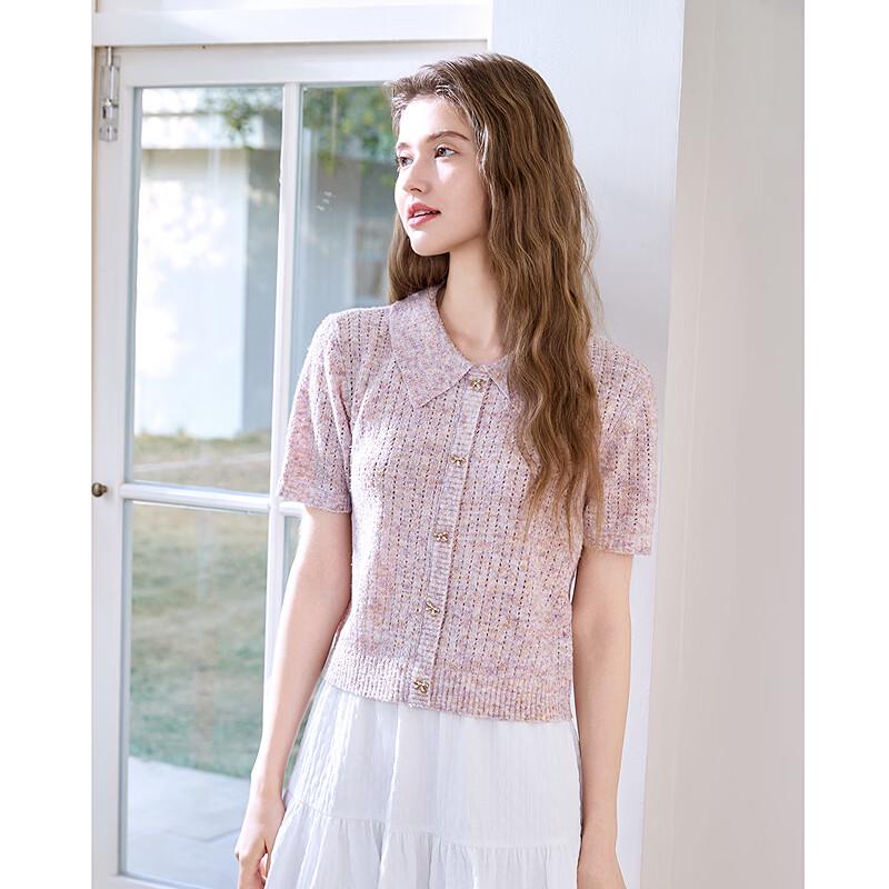 Betu Women's Summer Linen Blend Knit Short Sleeve Top