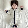 Baby Sleep Sack With Zipper Pure Cotton Footed Pajamas Toddlers Anti-Kick Warm Comfortable Nightwear Fall Winter