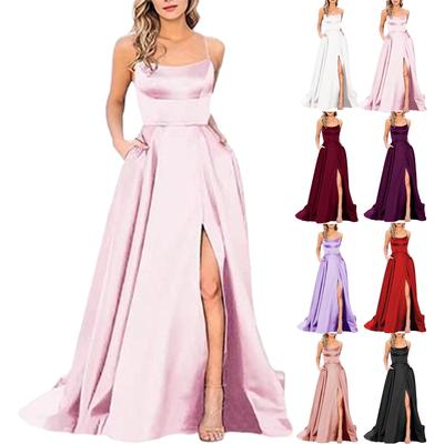 European And American Long Bridesmaid Dress, Slimming Off-shoulder, Fashion Bridesmaid Group Evening Dress