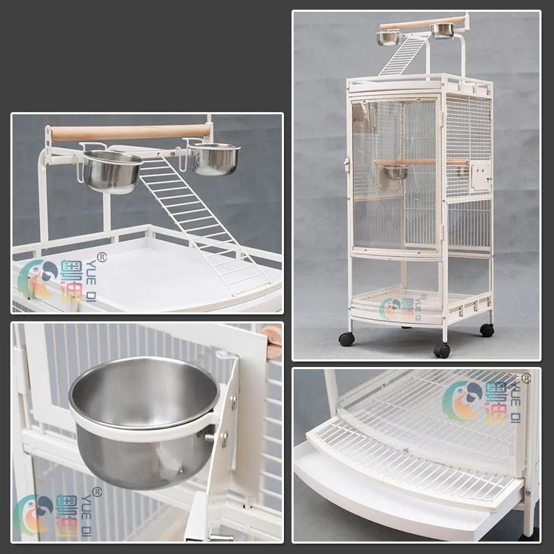 Büyük Villa Akrilik Kuş Kafesleri Lüks Şeffaf Üreme Açık Hava Taşınabilir Kuş Kafesleri Kanarya Besleyici