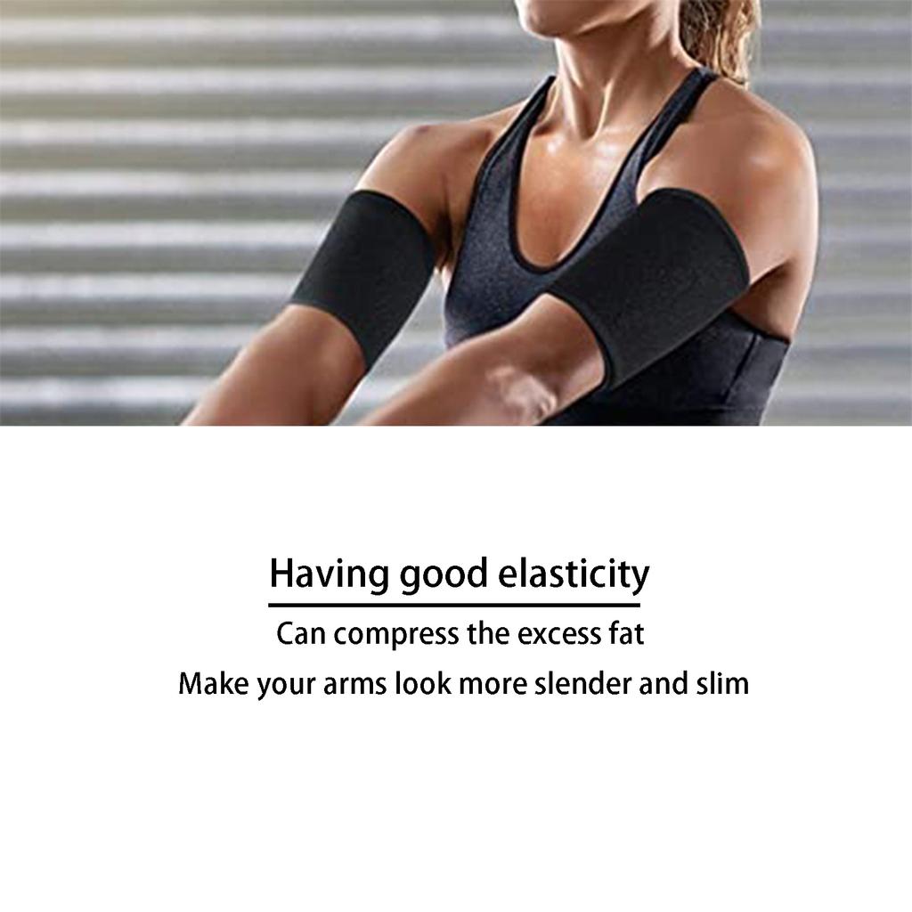 2pcs Sweat Arm Bands Trimmer Sauna Arm Slimmer Shaper Compression Sleeves Wraps