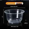 ZISIZ Disposable Round Plastic Bowl with Lid