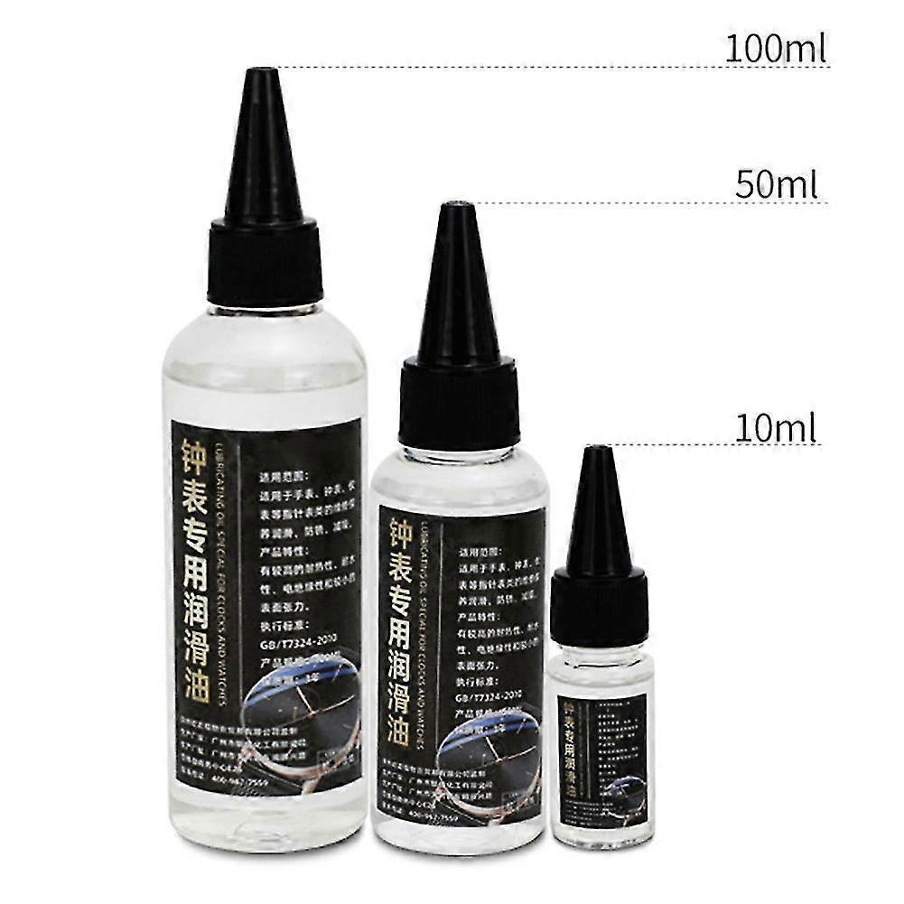 10/50/100ml Watch Lubricant Oil, Horological Oil for Mechanical Watch Movement, Professional Watch Repair Supplies Anti-Rust Lubricant