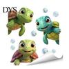 Repositionable Window Sticker under The Sea Mermaid Clings Ocean Animal Whale Turtle Octopus Static Cling Decal Seahorse Anti-Collision Glass