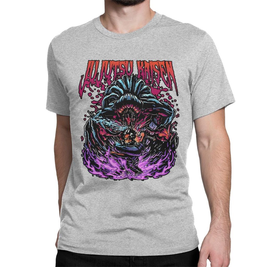 Jujutsu Monster Kaisen T-Shirts for Men Women Comic Anime Vintage Pure Cotton Tees Crewneck Short Sleeve T Shirts Printed Tops