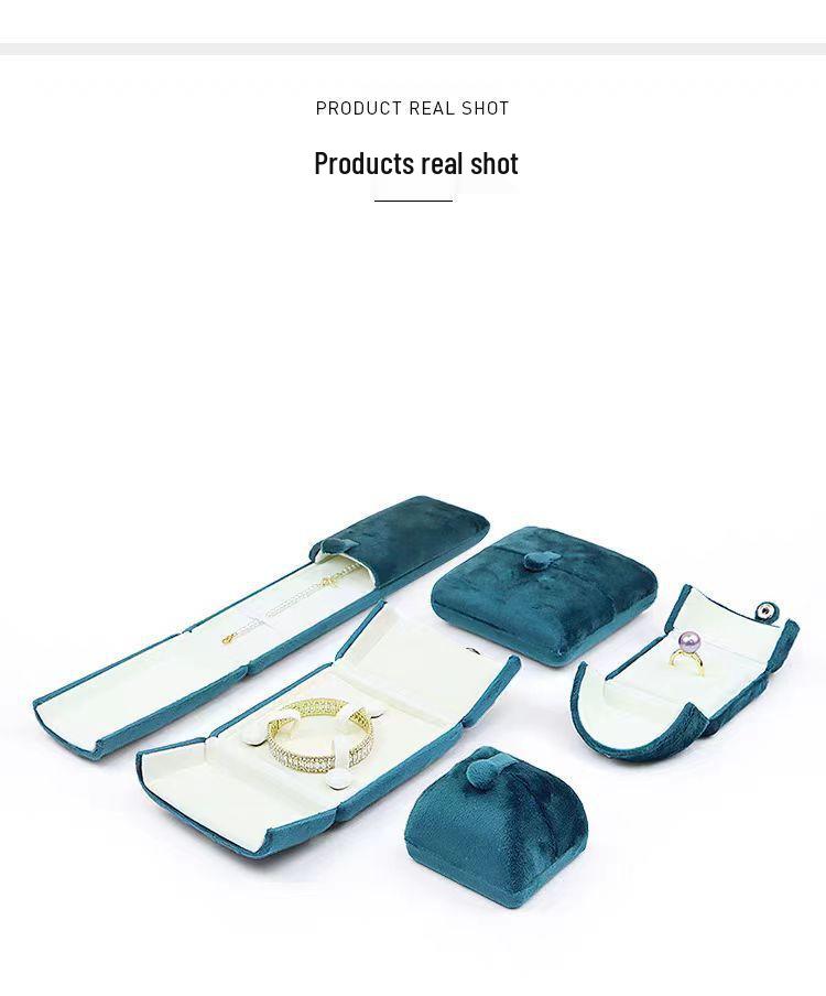 Luxury Velvet Double-Opening Jewelry Storage Box for Rings, Pendants, Bracelets, and Necklaces