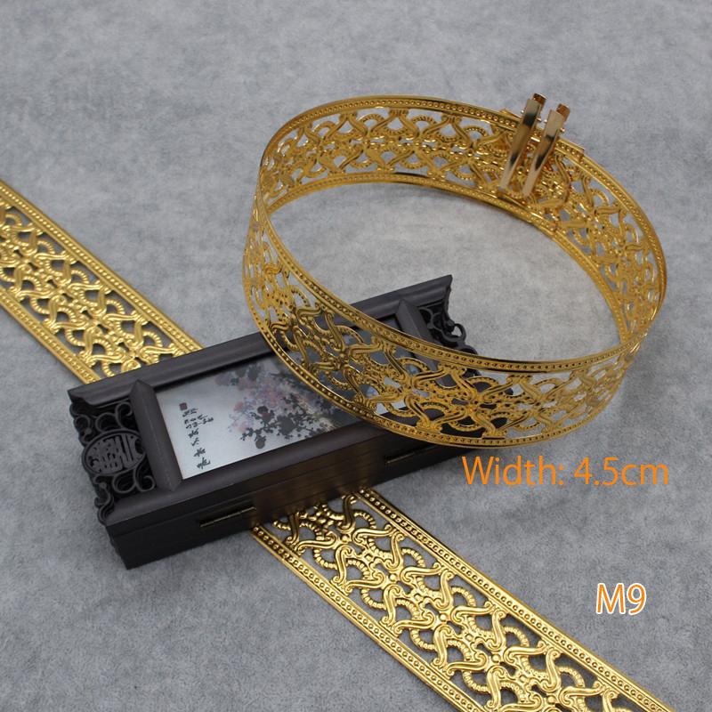 

1 Meter DIY Men s Gold Tone Alloy Big Round Crown Hollow King Hair Accessory For Lolita Birthday Party Halo Base Basis
