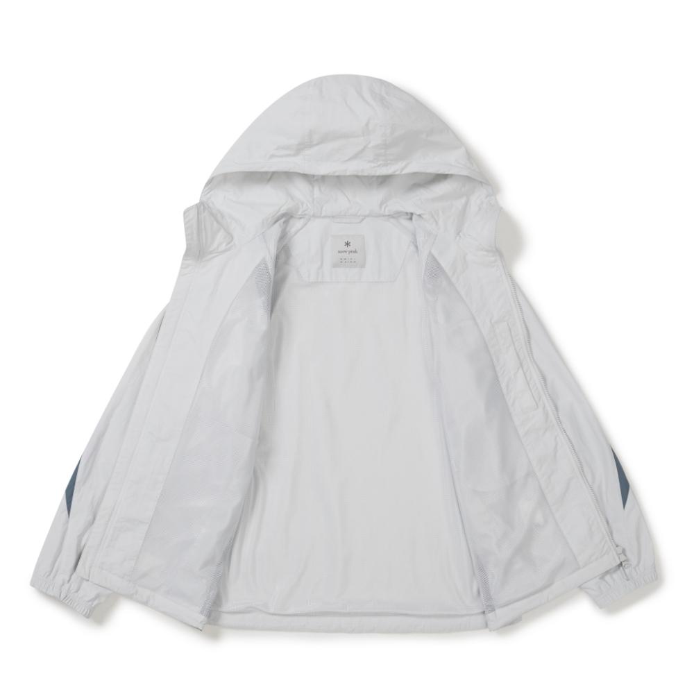 [Snowpeak] Lightweight Taslan Color Block Hooded Windbreaker Ice Gray (S26SULWB56)