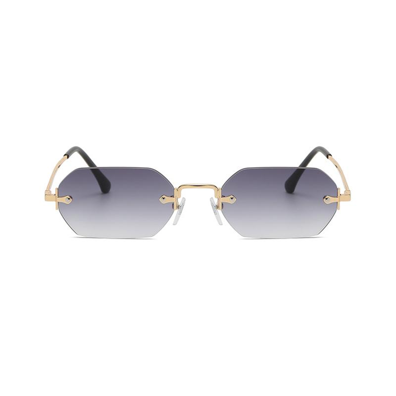 Fashion Vintage Rimless Square Sunglasses Women Men Luxury Brand Designer Popular Travel Small Frame Sun Glasses Sexy Ladies