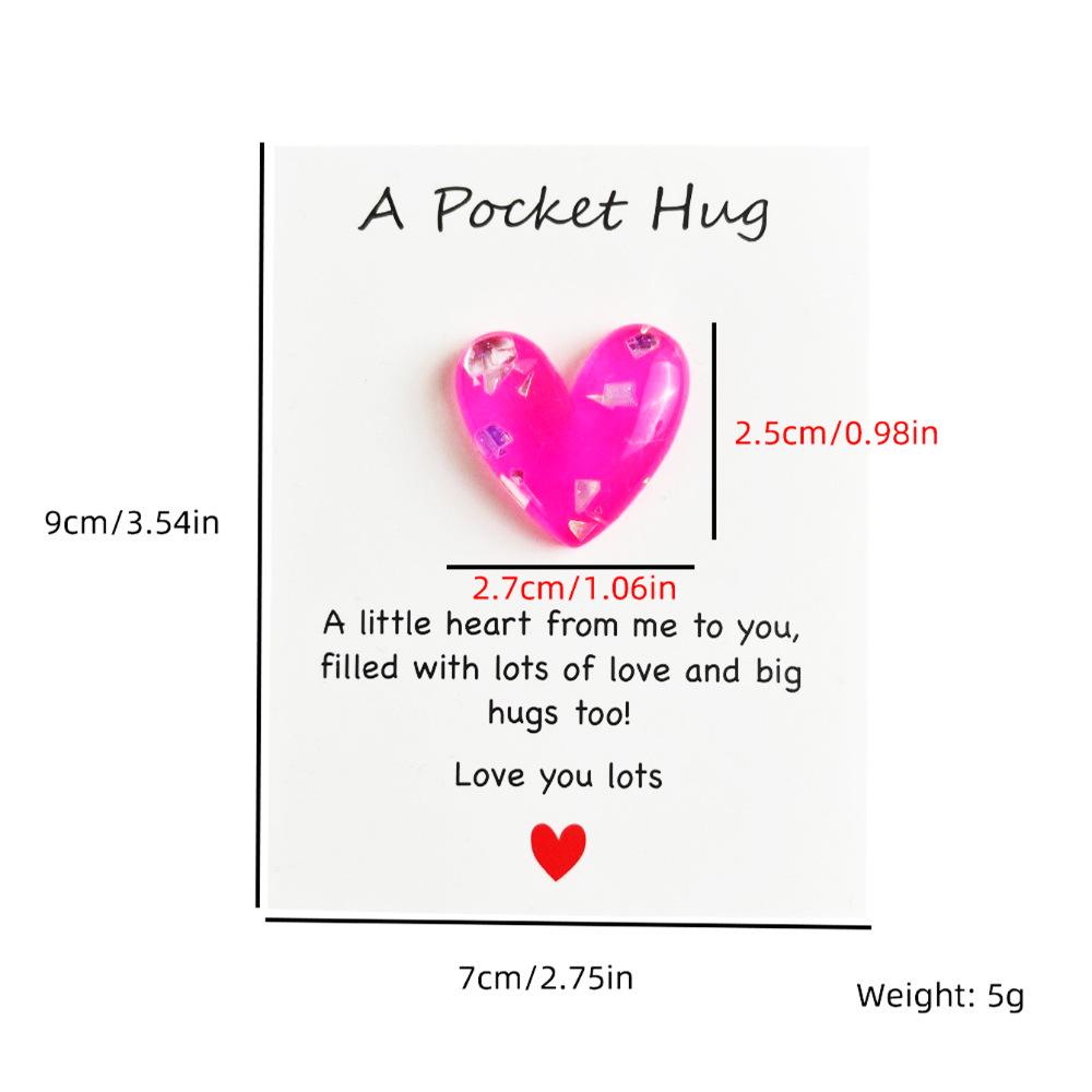 DIY Heart-shaped Pocket Hug Card – Mini Resin Gift with Punny Message