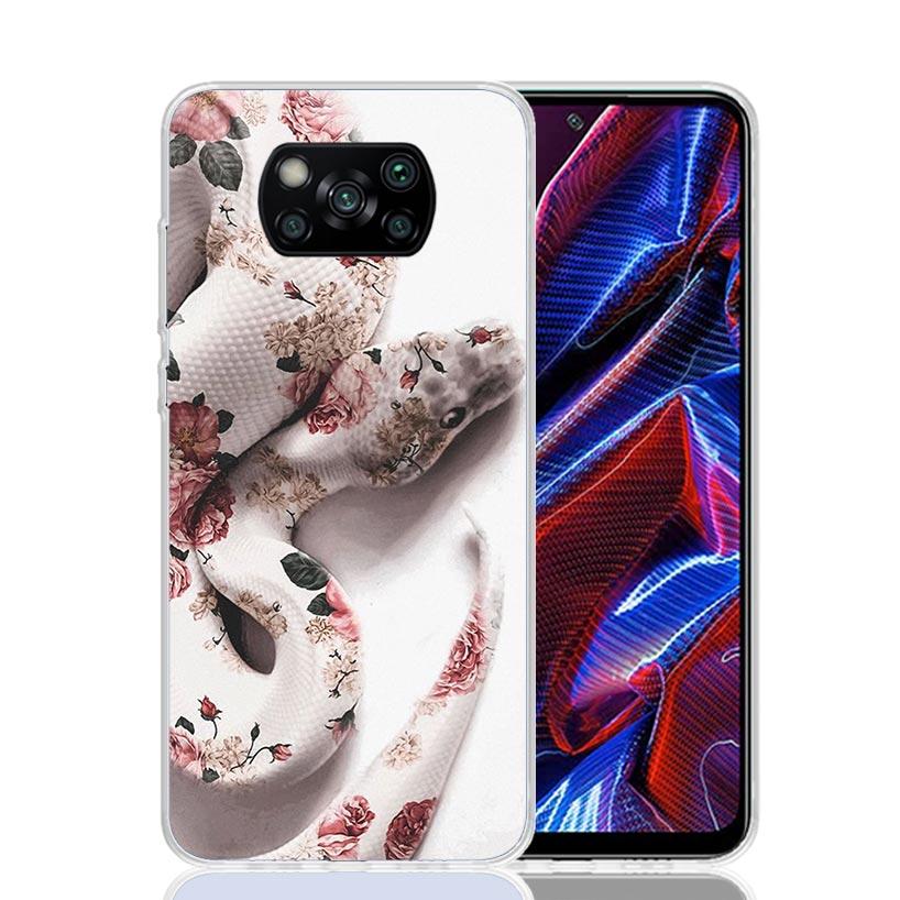 Animal Leather Snake Scales Phone Case For Xiaomi Poco F7 Ultra X7 X6 Pro X5 Redmi 15 15C 13 13C 12 12C 10 10A 10C 9 9A 9C 9T Sh