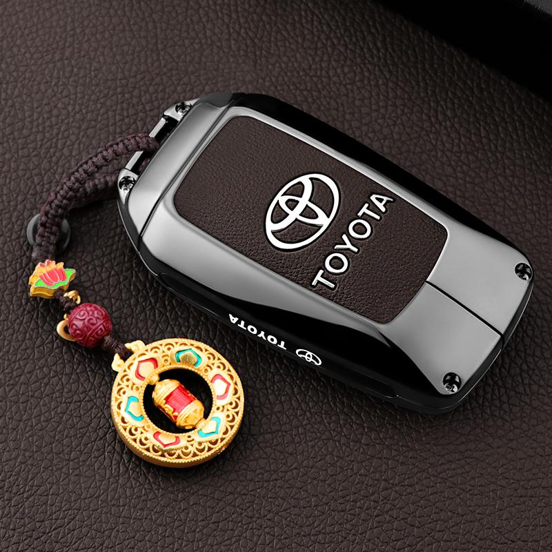 BAXL9 Zinc Alloy Car Key Cover Case For Toyota RAV4 Highland Coralla Hilux Fortuner Land Cruiser Camry Crown Keychain Accessories