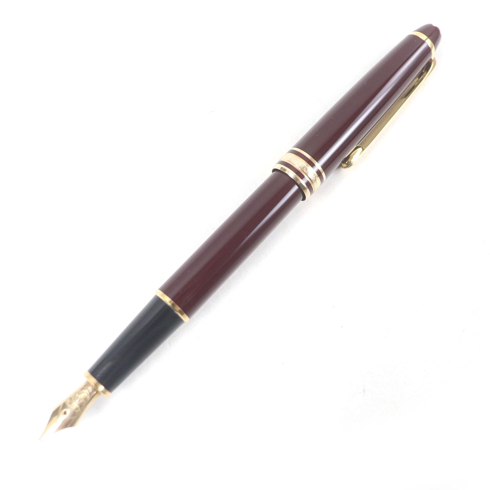 Great MONTBLANC fountain pen Meisterstck Classic Cap type Bordeaux gold 14K mens Used