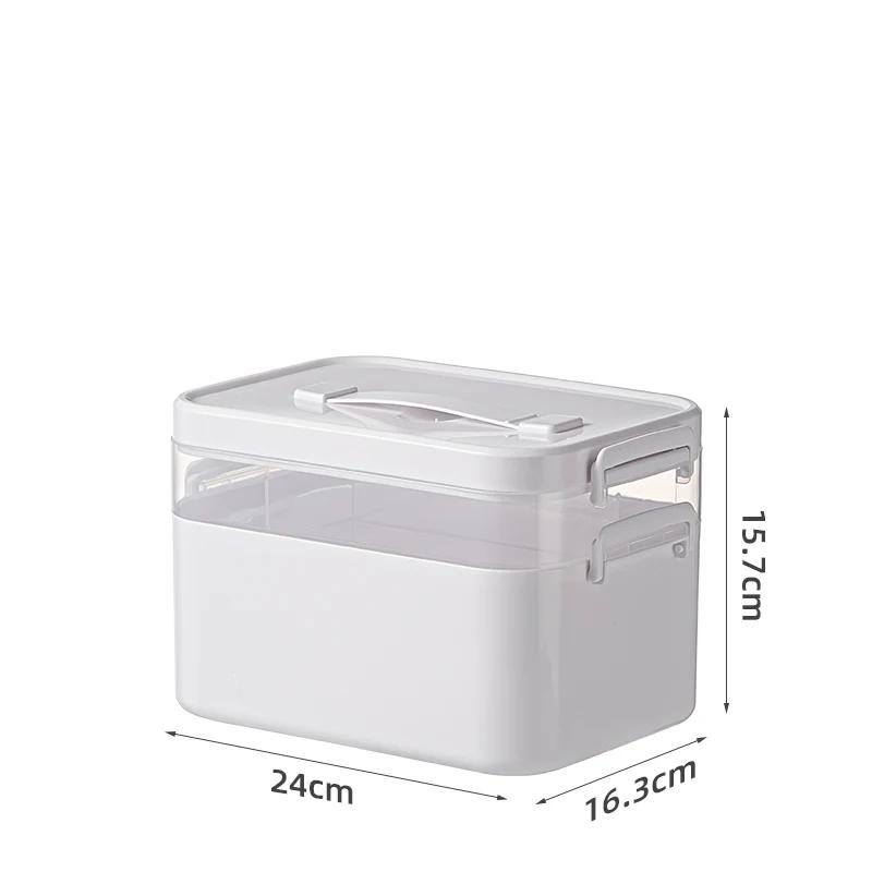 1PC large capacity storage box, portable multi-layer design, organizer for home medical drugs, very practical