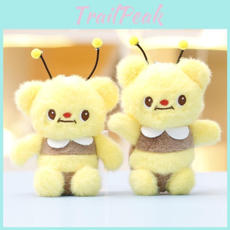 Plush Butter Bear Keychain Toy Stuffed Doll Pendant Cute Decoration Gift Kids