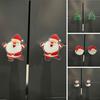 Christmas Cabinet Knob Cover Cute Santa Claus/Christmas Tree/Snowman Stretch Over Hardware Decoration for Kitchen Bathroom Dresser Wardrobe Decor