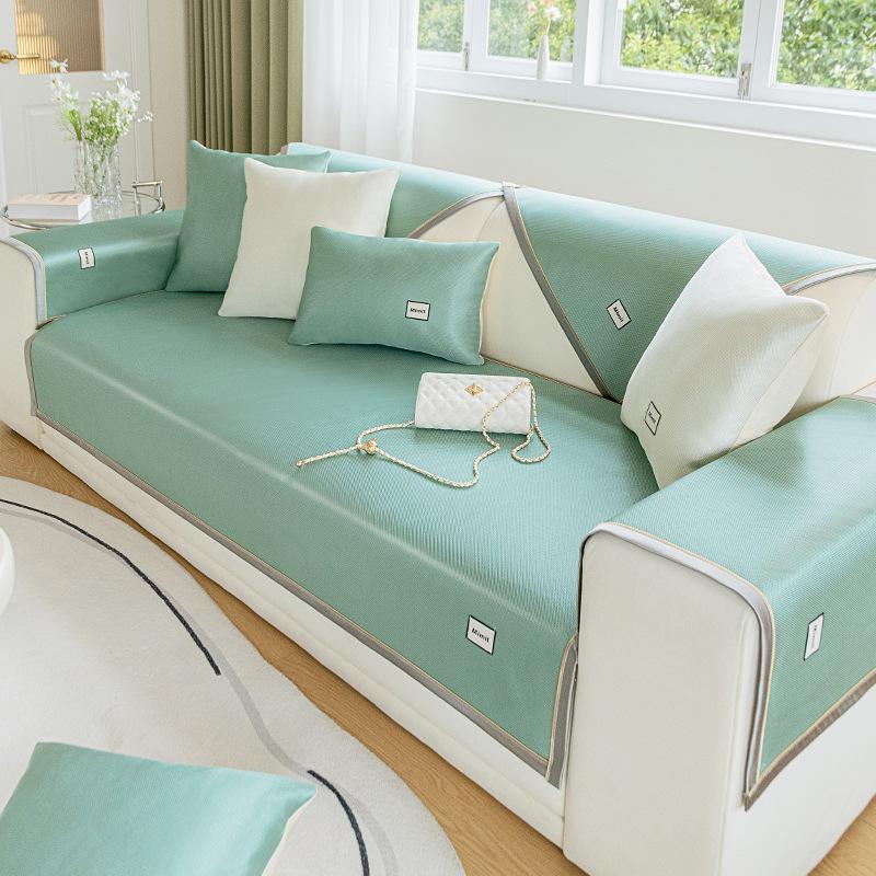 

Cool Ice Silk Sofa Cushion Summer Non-Slip Rattan Mat Seat Cushion Full Cover New Sofa Cover Cushion Fresh 70*70cm