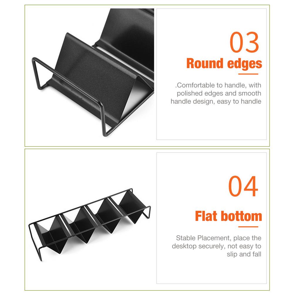 Nerezový stojan na tacos mexický W-tvarovaný stojan na palačinky stojan na kukuřičné hot dogy a jarní závitky železný podnos talíř držák na dorty toasty